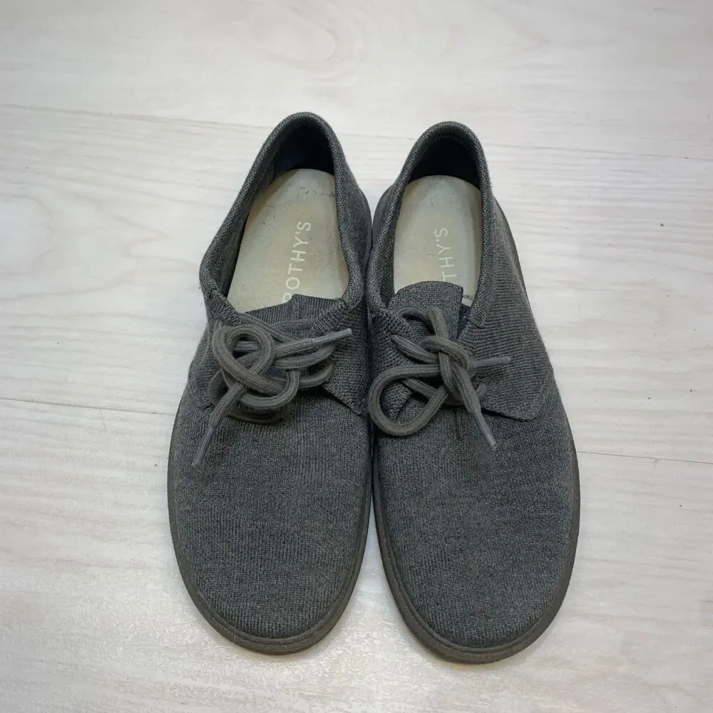 Rothys The Monty Shoes Men's Size 8.5‎ Gray Knit Chukka Sneakers